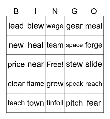 Level 34 Bingo Card