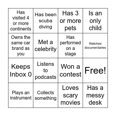 FieldOps Bingo! Bingo Card