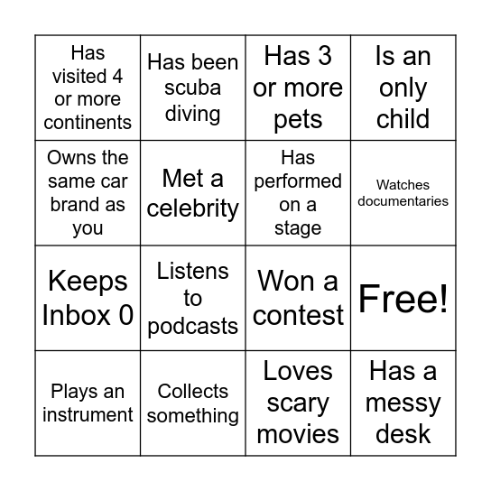 FieldOps Bingo! Bingo Card