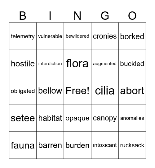 lit circle 1 Bingo Card