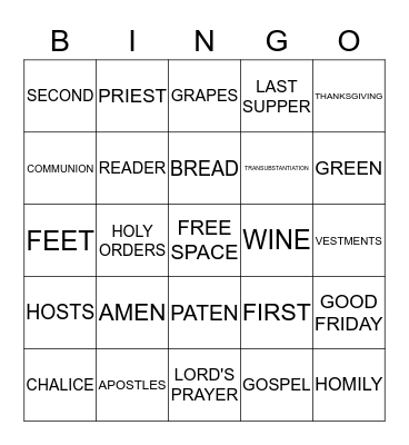 Bible Bingo Card