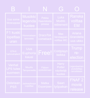 2024 BINGO Card