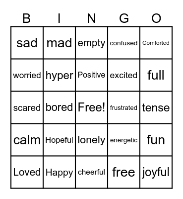 Music is what Feelings Sound Like Bingo Card