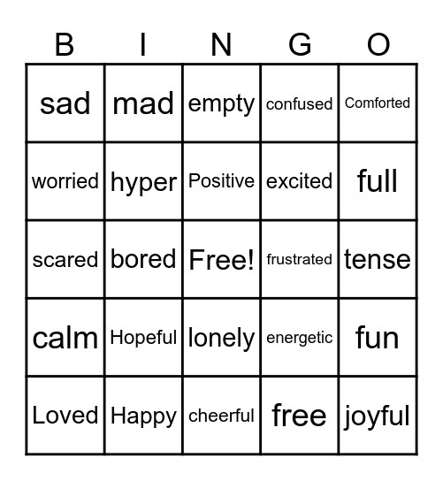 Music is what Feelings Sound Like Bingo Card