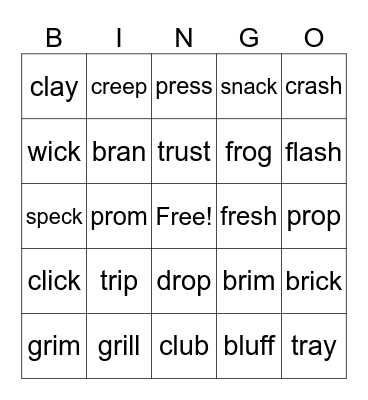 Level 17 Bingo Card