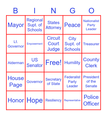 ALA IGS Bingo Card