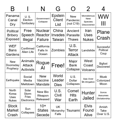 2024 Bingo Card