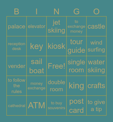 Spanish Bingo Card