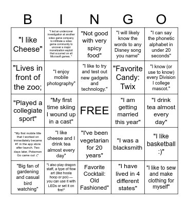 2K Mob BD/Ops Bingo Card