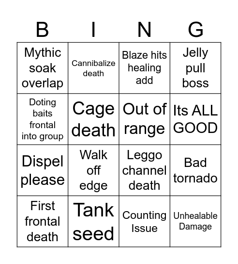 Atlantic Fyrakk Bingo Card