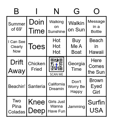 Life's A Beach Bingo Card