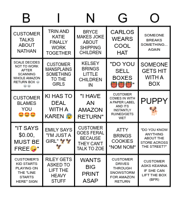 UPS STORE BINGO Card