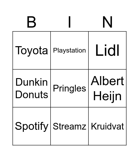 Logo bingo Card