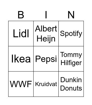 Logo bingo Card