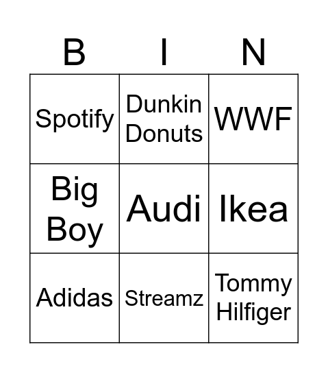 Logo bingo Card