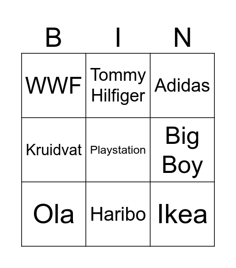 Logo bingo Card