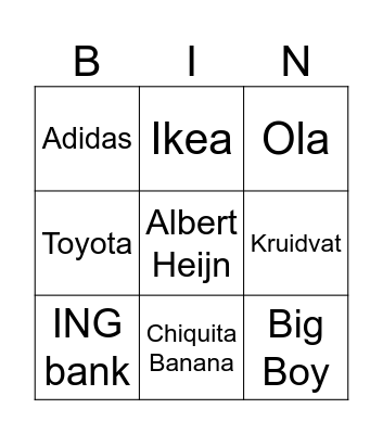 Logo bingo Card