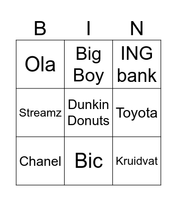 Logo bingo Card