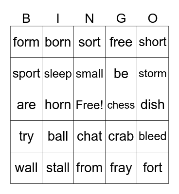 Level 20 Bingo Card