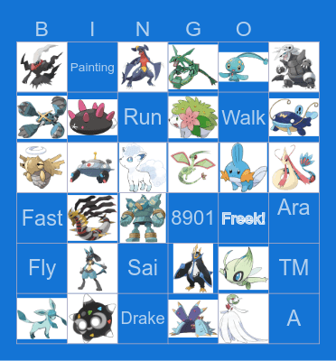 Pokemon! Bingo Card