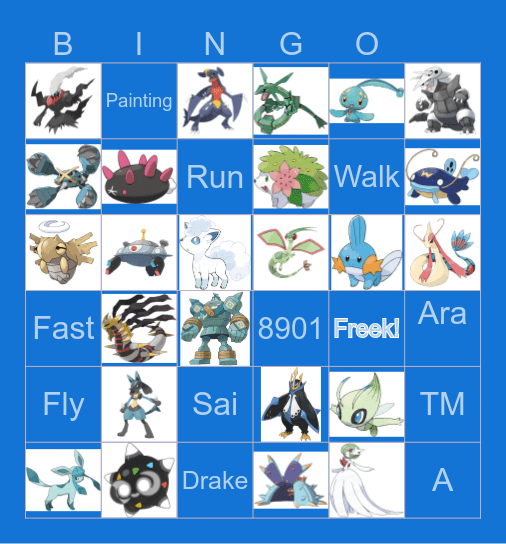 Pokemon! Bingo Card