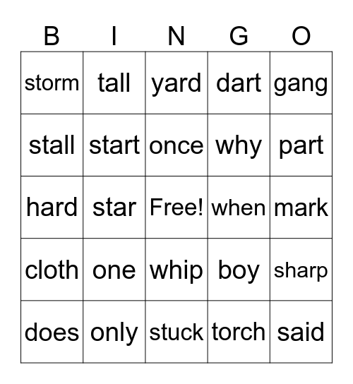 Level 23 Bingo Card