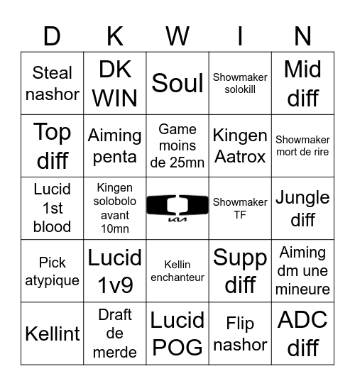 DK bingo Card