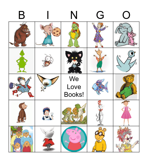 Book Character BINGO (Picture books only) Bingo Card