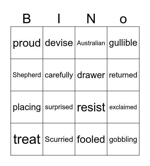 Bingo Card