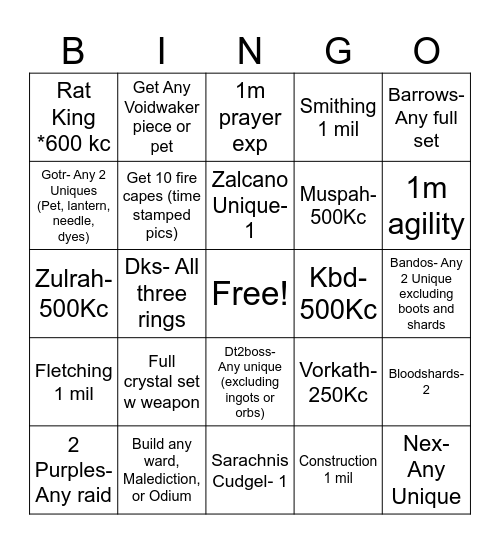 jan 2024 Bingo Card