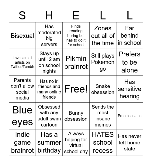 Nautili bingo Card