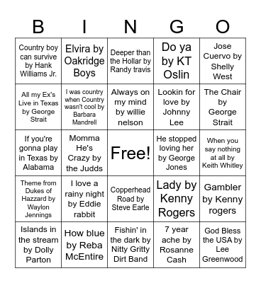 80s Music Bingo Round 3 Bingo Card