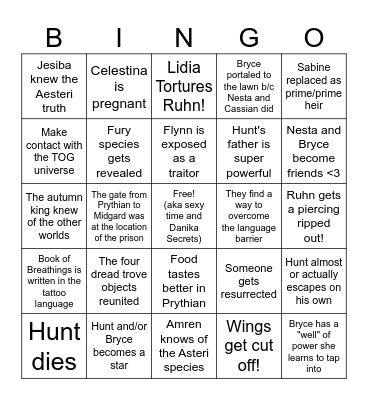 Crescent City 3 Bingo!!! Bingo Card