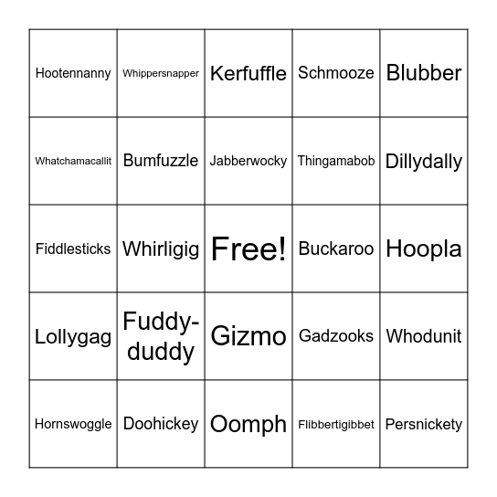 FUN DAY Bingo Card