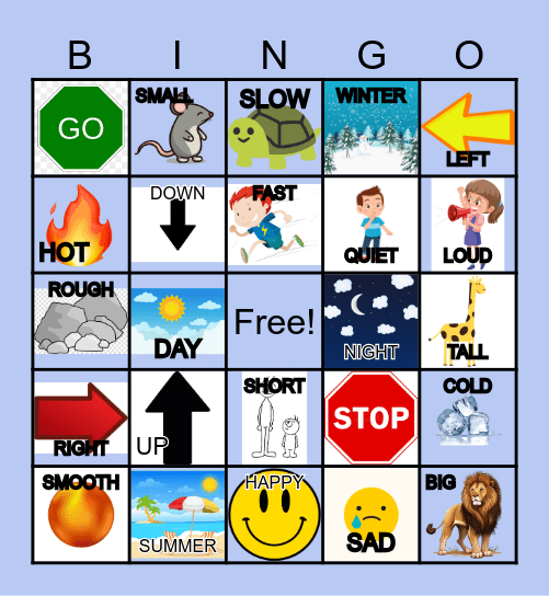 OPPOSITE DAY Bingo Card