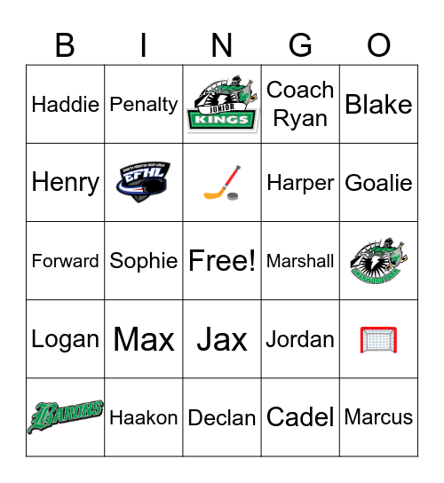 Barons Bingo Card