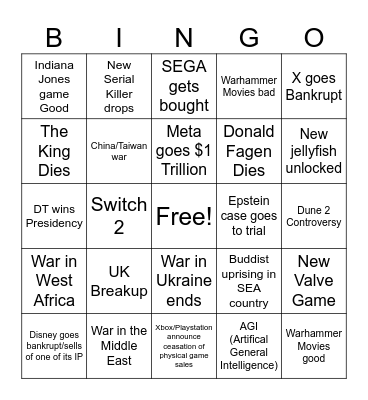 2024 Bingo Card