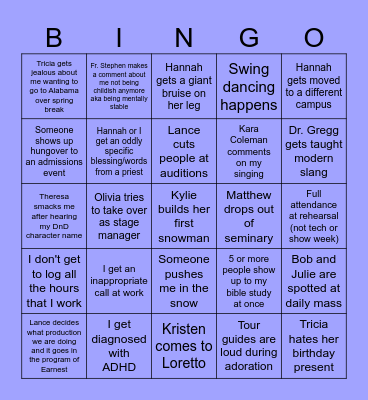 Spring '24 Bingo Card