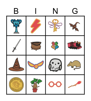 Harry Potter Bingo Card