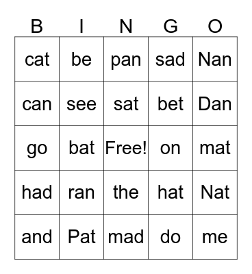 kindergarten walk to read bingo Card