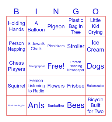 Ravenstein. Bingo Card