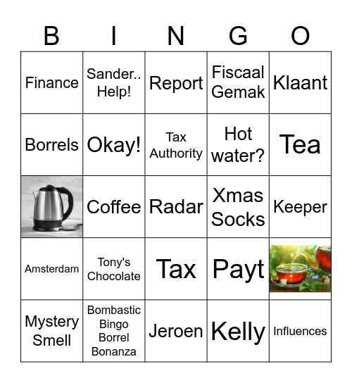 Bombastic Bingo Borrel Bonanza Bingo Card