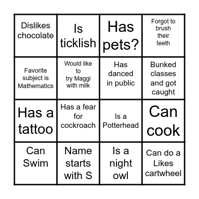 Find Someone Who!!! Bingo Card