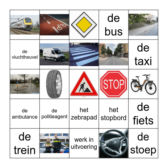 Verkeersbingo Card