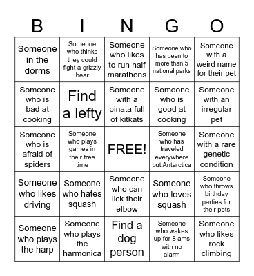 ExCom BINGO Card