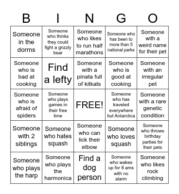 ExCom BINGO Card