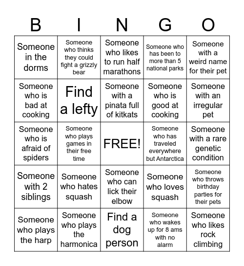 ExCom BINGO Card