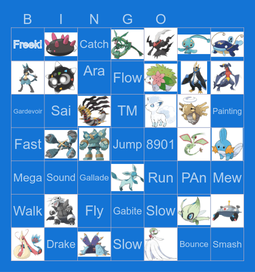 Pokemon! Bingo Card