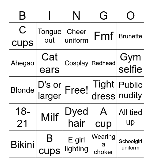 Whisper Bingo Card
