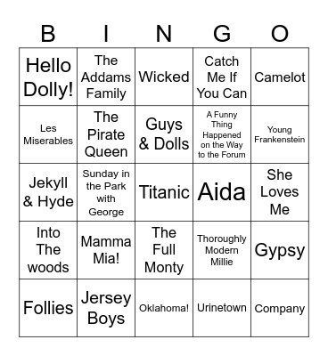 16 BAR BINGO Card